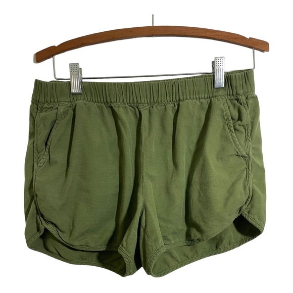 Madewell womens pull on shorts with pockets elastic waist size medium green. - Picture 1 of 6